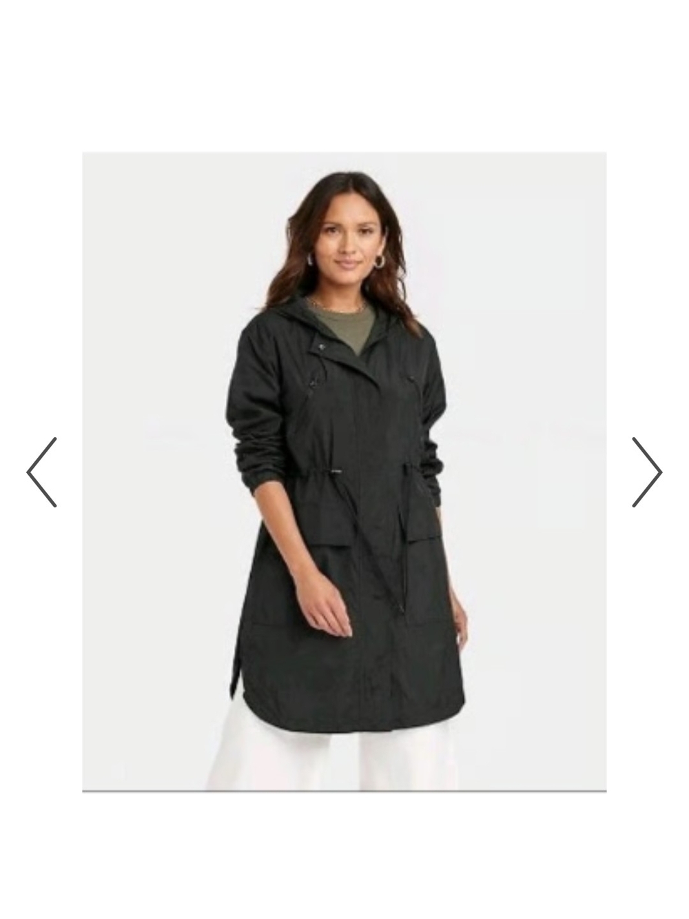 a new day Black Hooded Utility Anorak